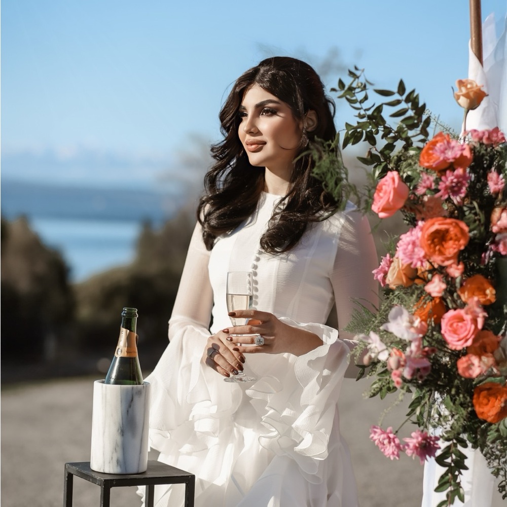 Commense Romance Ruffle Sheer Dress - Picture 4 of 12